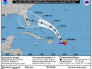 The predicted track of Hurricane Dorian. [NOAA graphic]